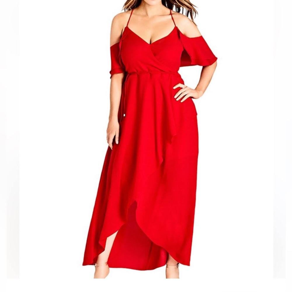 City Chic Wrap dress